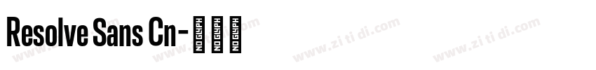 Resolve Sans Cn字体转换 Resolve Sans Cn字体转换